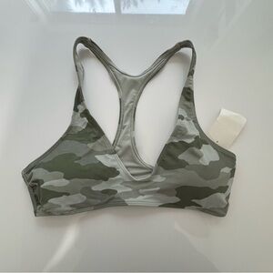 Aerie Green Camo Sports Bra